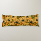 Gele papaver lichaamskussen (Achterkant)