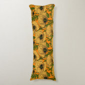 Gele papaver lichaamskussen (Voorkant Verticaal)