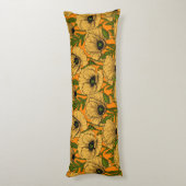 Gele papaver lichaamskussen (Achterkant (Verticaal))
