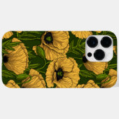 Gele papaver op donkergroen Case-Mate iPhone case (Achterkant (horizontaal))
