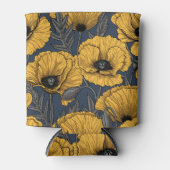 Gele papaver op zee blikjeskoeler (Voorkant)