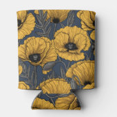 Gele papaver op zee blikjeskoeler (Achterkant)