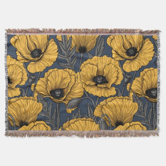 Gele papaver op zee deken (Voorkant)