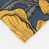 Gele papaver op zee fleece deken (Hoek)