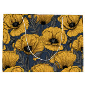 Gele papaver op zee groot cadeauzakje (Achterkant)