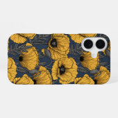 Gele papaver op zee iPhone 16 hoesje (Achterkant horizontaal)