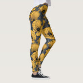 Gele papaver op zee leggings (Rechts)