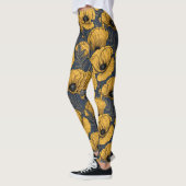 Gele papaver op zee leggings (Links)