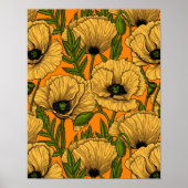 Gele papaver poster (Voorkant)