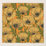 Gele papaver sjaal<br><div class="desc">Vectorpatroon gemaakt van met de hand getrokken papavers.</div>