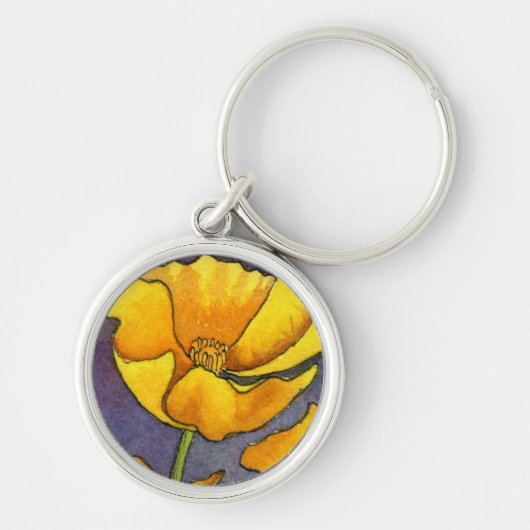 "Gele papaver" Sleutelhanger (Voorkant)