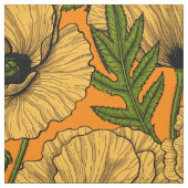 Gele papaver stof (Swatch)