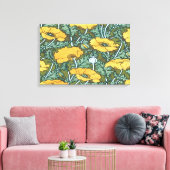 Gele papaver ~ Stretched Canvas afdrukken (Insitu (Woonkamer))