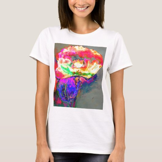 Gele papaver t-shirt (Voorkant)