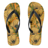 Gele papaver teenslippers (Voetbed)