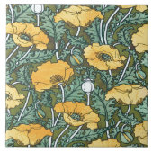 Gele papaver tegeltje (Voorkant)