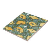 Gele papaver tegeltje (Zijkant)