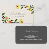 Gele papaver visitekaartje (Voorkant / Achterkant)