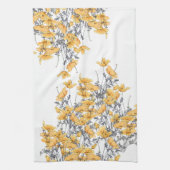 gele papaverbloemen keukenhanddoeken (Verticaal)