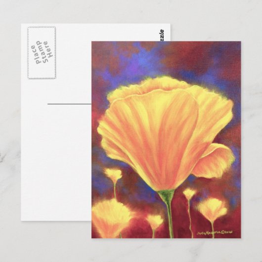 Gele papavers die kunst schilderen - Multi Briefkaart (Voorkant / Achterkant)