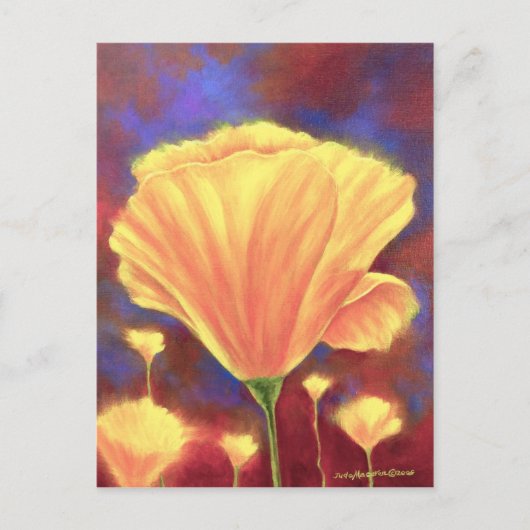 Gele papavers die kunst schilderen - Multi Briefkaart (Voorkant)