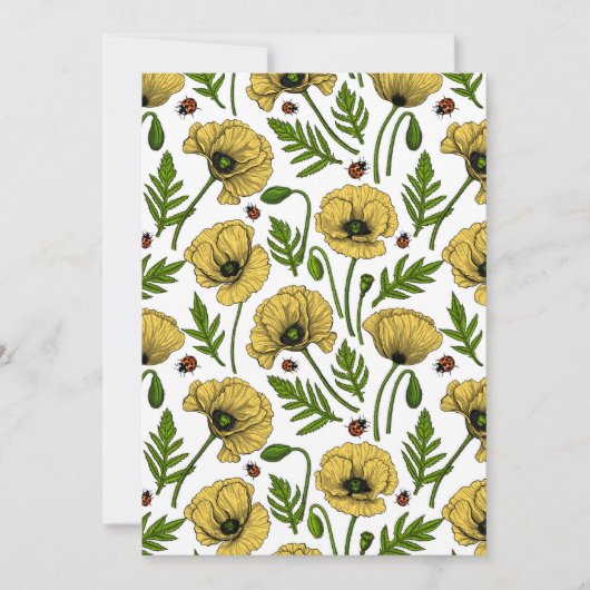 Gele papavers en ladybugs (Voorkant)