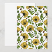 Gele papavers en ladybugs (Voorkant / Achterkant)