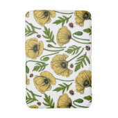 Gele papavers en ladybugs badmat (Voorkant Verticaal)