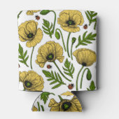 Gele papavers en ladybugs blikjeskoeler (Achterkant)