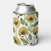 Gele papavers en ladybugs blikjeskoeler (Blikje Achterkant)
