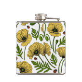 Gele papavers en ladybugs heupfles (Achterkant)