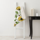 Gele papavers en ladybugs sherpa deken (In situ)