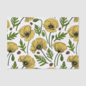 Gele papavers en ladybugs tissuepapier (Voorkant)