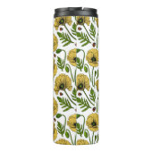 Gele papavers en thermische ladybugs tumbler thermosbeker (Achterkant)