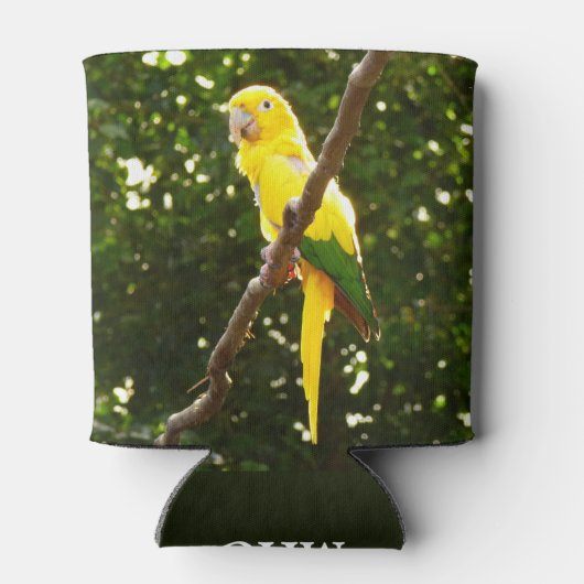 Gele papegaai blikjeskoeler (Achterkant)