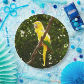 Gele papegaai papieren bordje (Feest)