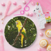 Gele papegaai papieren bordje (Feest)