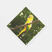 Gele papegaai servet (Hoek)