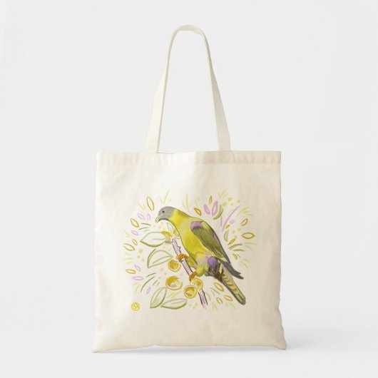 Gele papegaai tote bag (Voorkant)