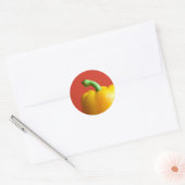 gele paprika ronde sticker (Envelop)