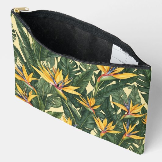 Gele Paradijsvogel bloempatroon Etui (Open)