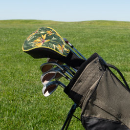 Gele Paradijsvogel bloempatroon Golfheadcover
