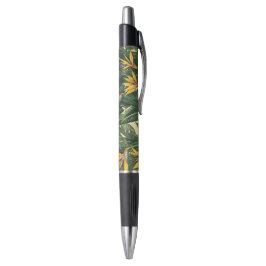 Gele Paradijsvogel bloempatroon Pen