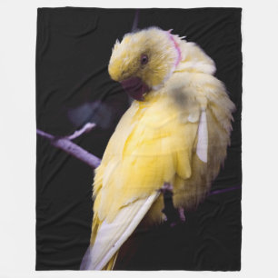 GELE PARAKEET FLEECE DEKEN