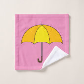 Gele Paraplu Bad Handdoek (Wasdoekje)
