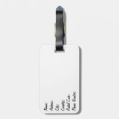 Gele paraplu bagagelabel (Achterkant verticaal)