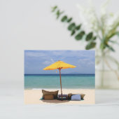 Gele paraplu briefkaart (Staand voorkant)