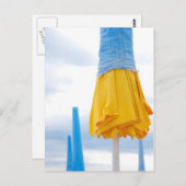 Gele paraplu briefkaart (Voorkant / Achterkant)