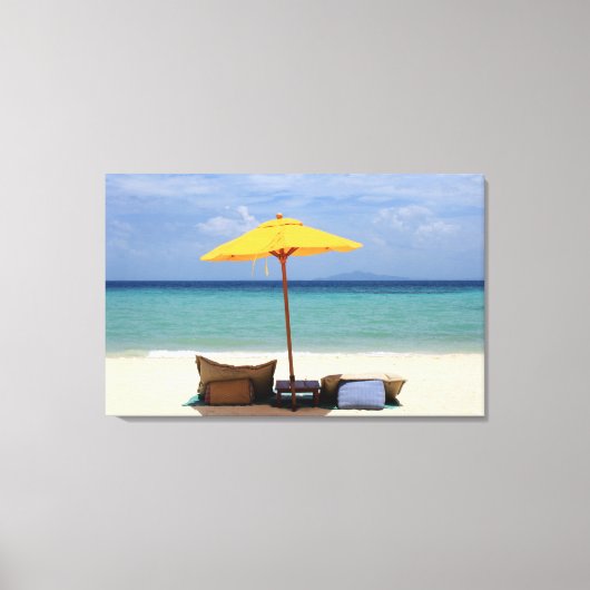 Gele paraplu canvas afdruk (Voorkant)