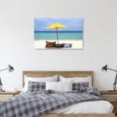 Gele paraplu canvas afdruk (Insitu (Slaapkamer))